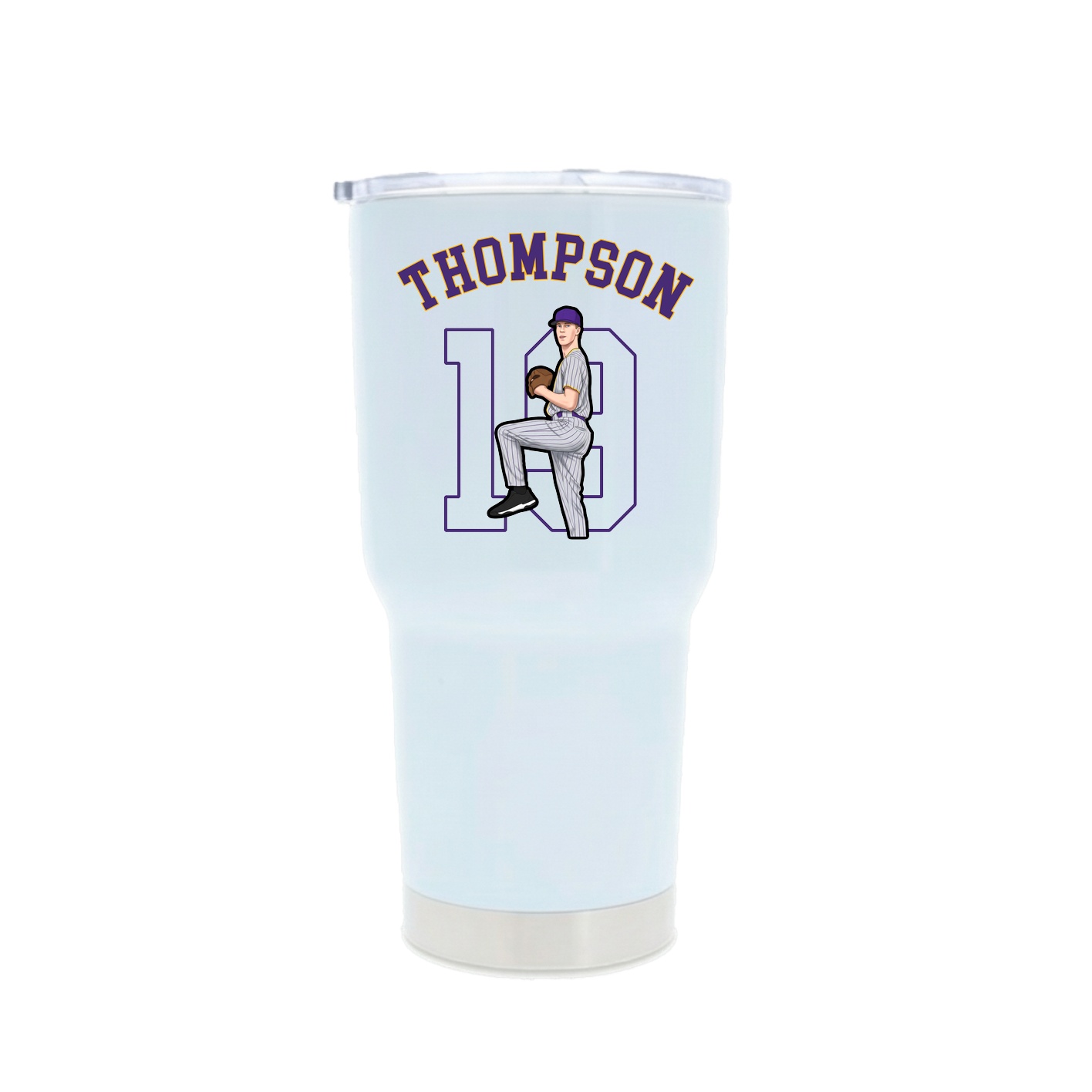 30oz Stainless Steel Tumbler — Shirsey Arch in White