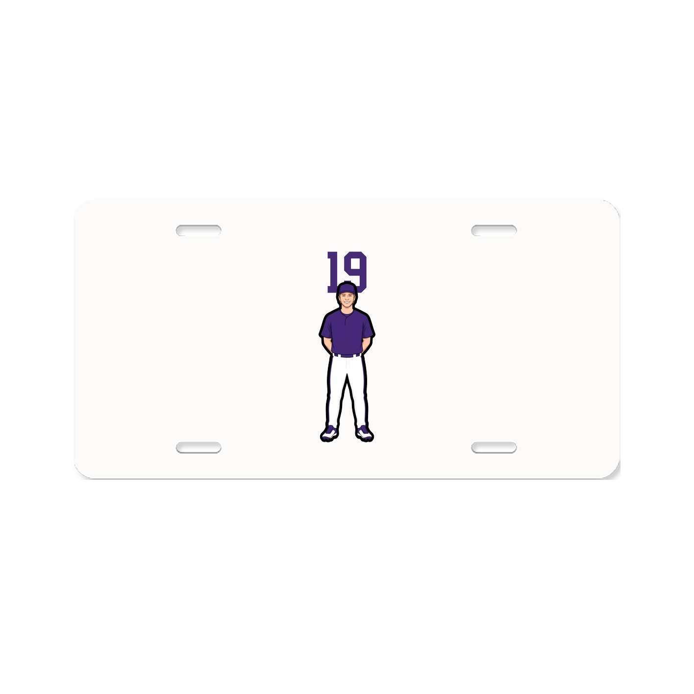 License Plate — Number Top in Classic