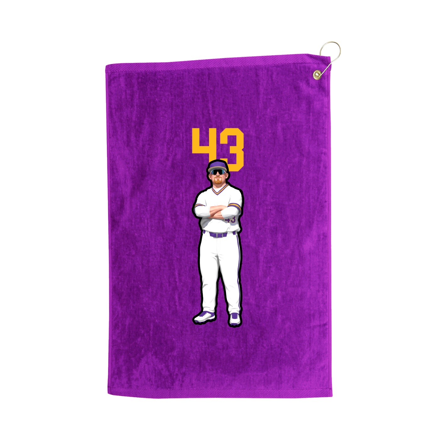 Golf Towel — Number Top in Purple