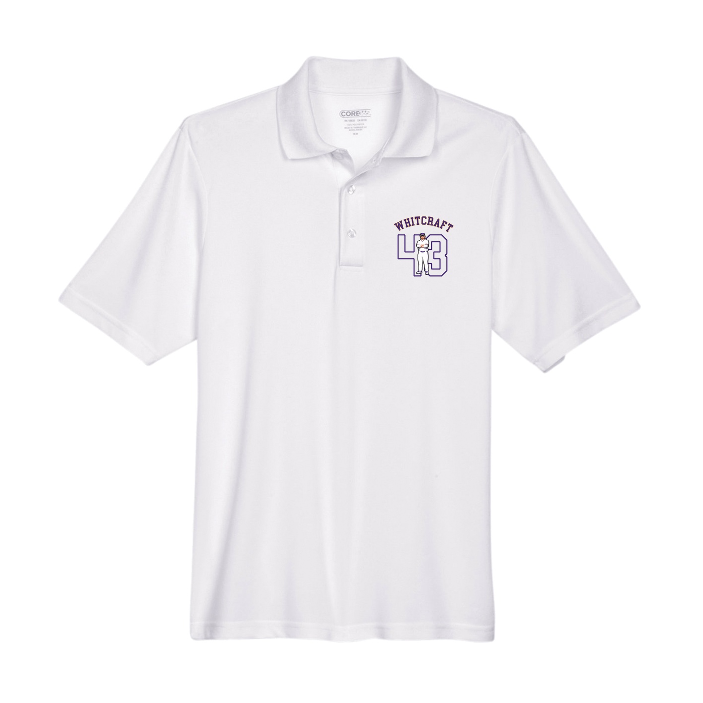 Performance Polo — Shirsey Arch in White