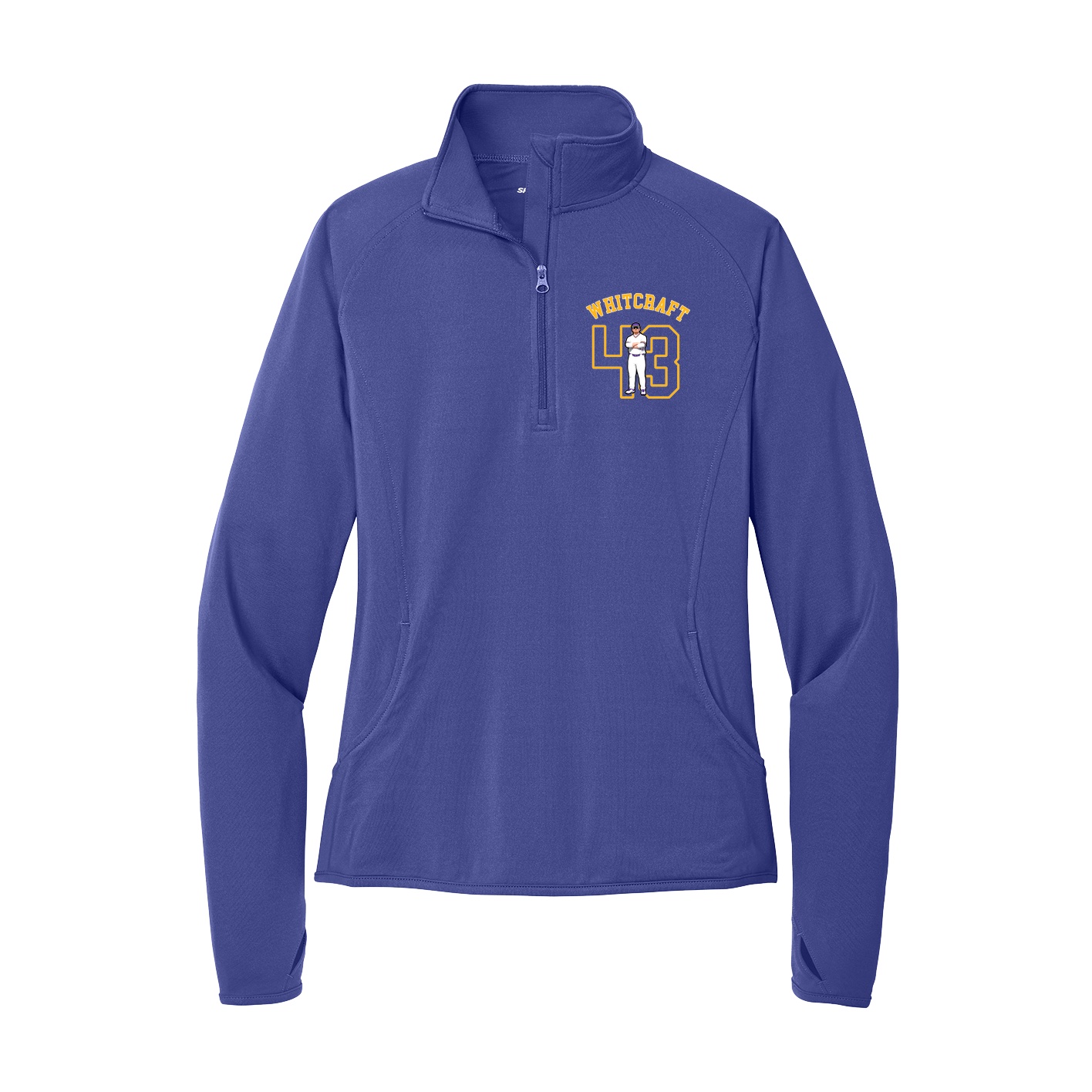 Women's Q-Zip Pullover — Shirsey Arch in Purple