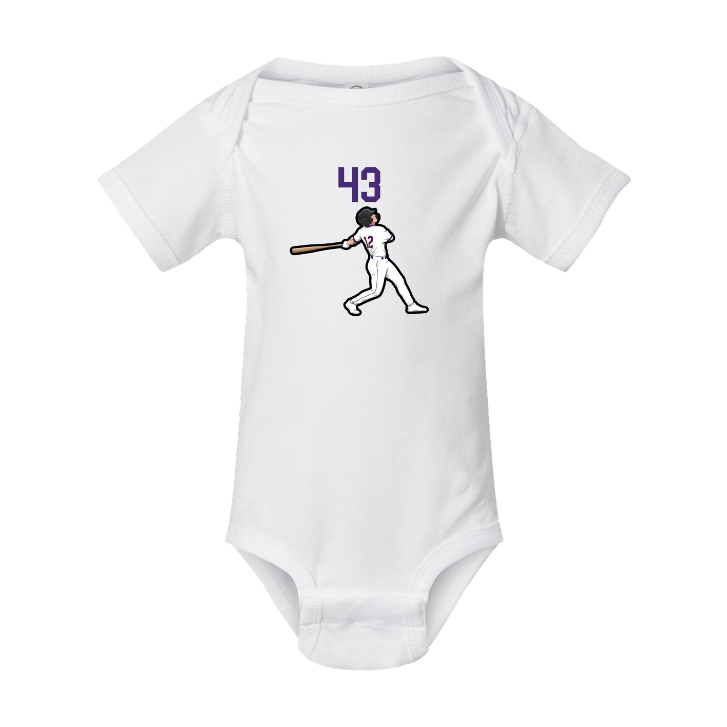 Baby Onesie — Number Top in White