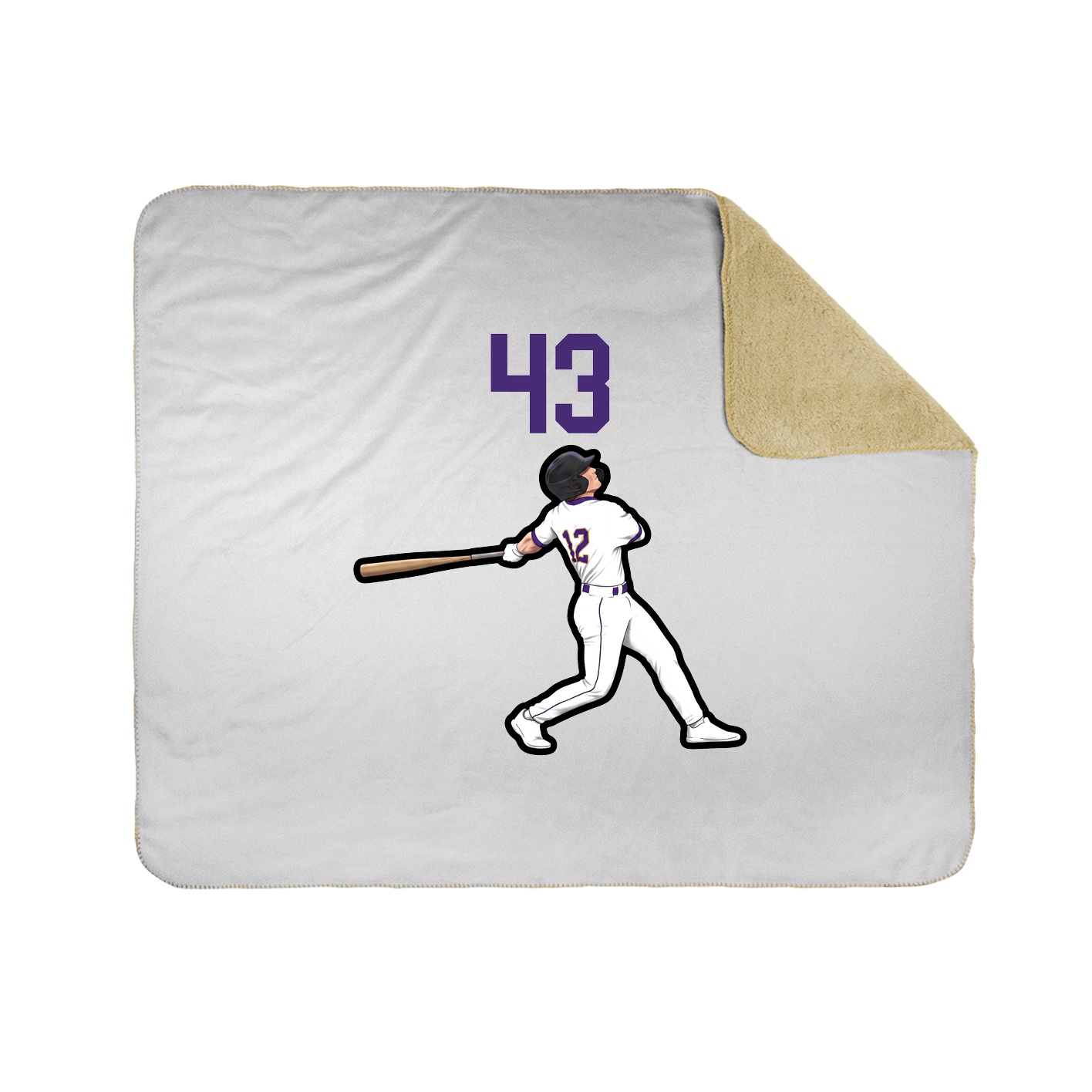Throw Blanket — Number Top in White