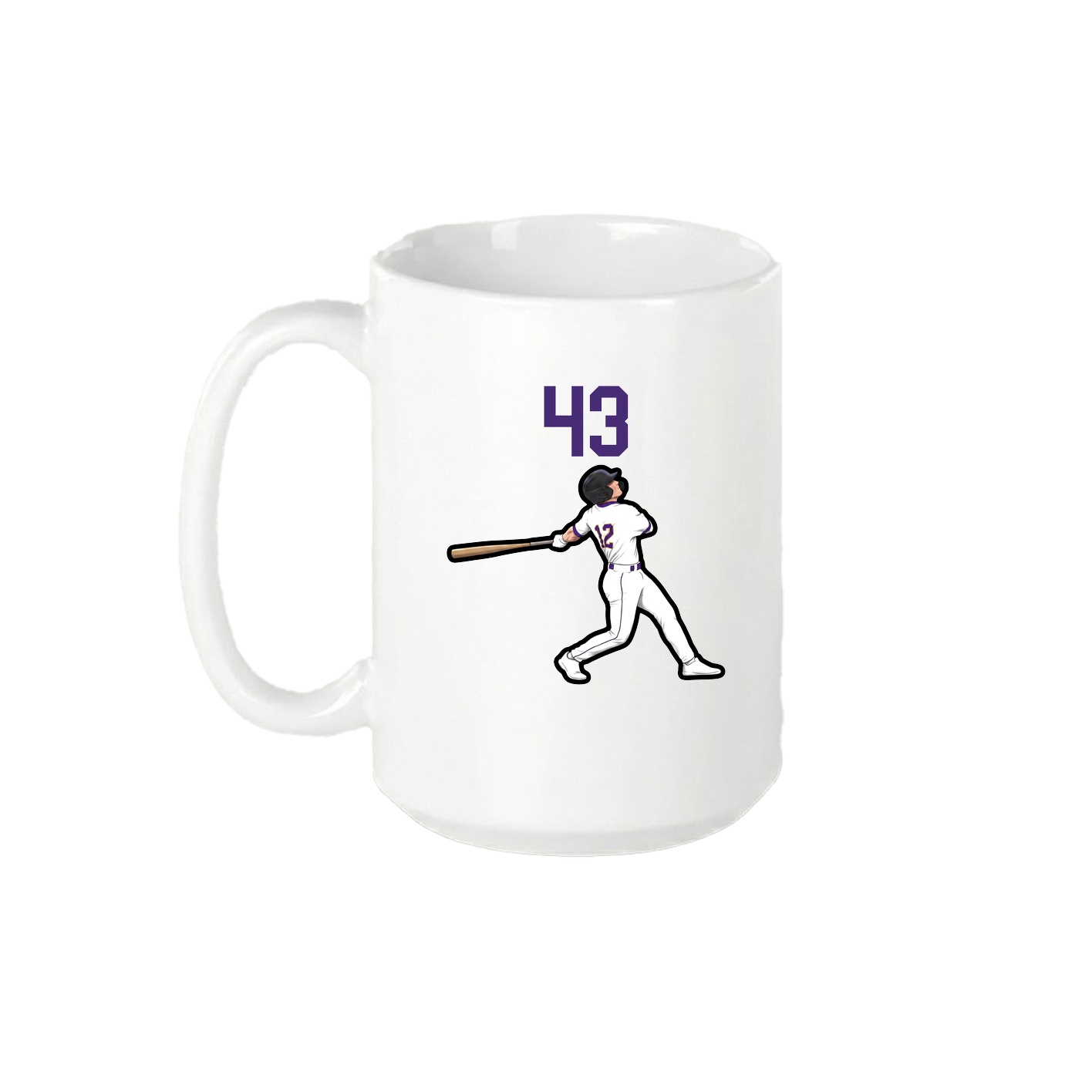 15oz Coffee Mug — Number Top in White