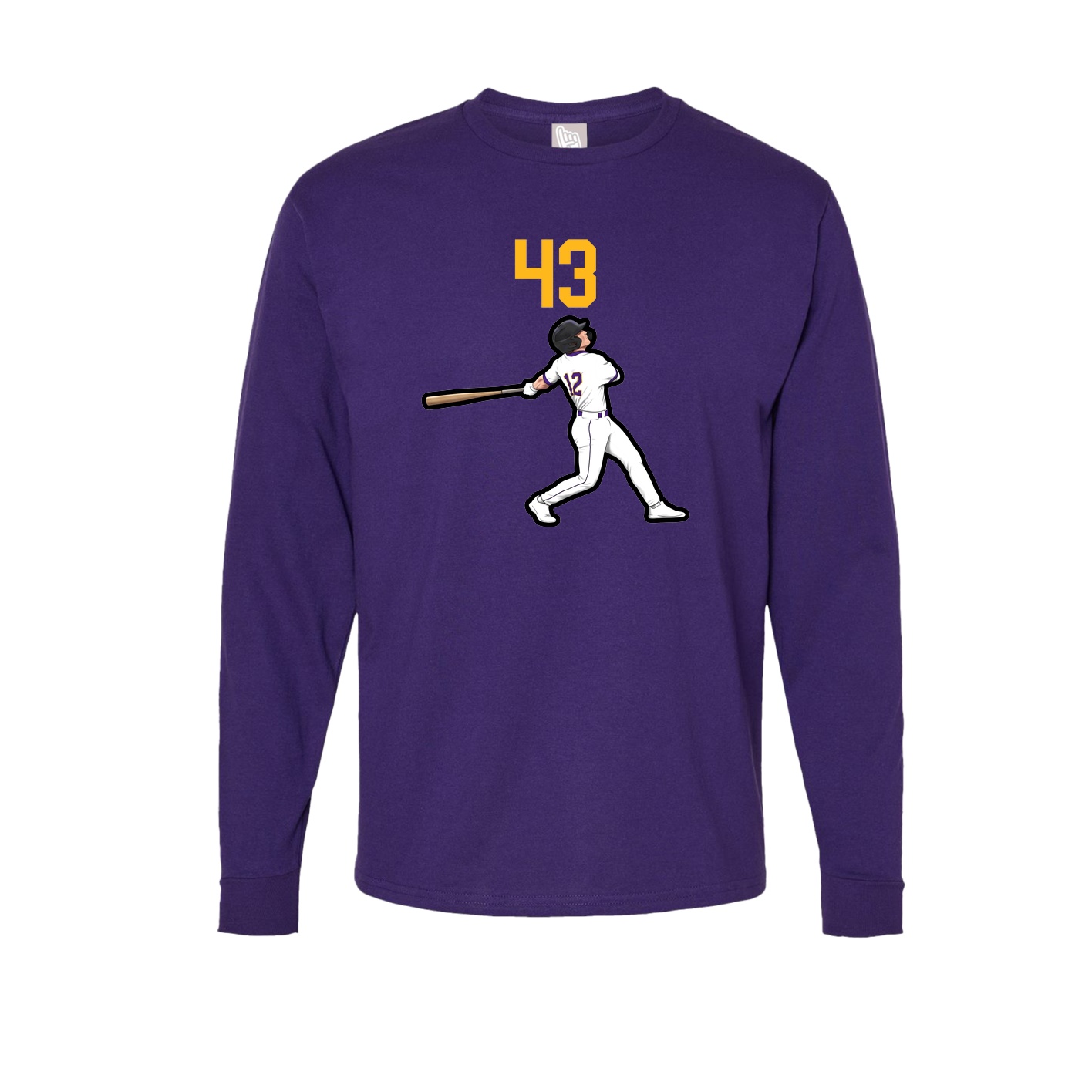Long Sleeve Tee — Number Top in Purple