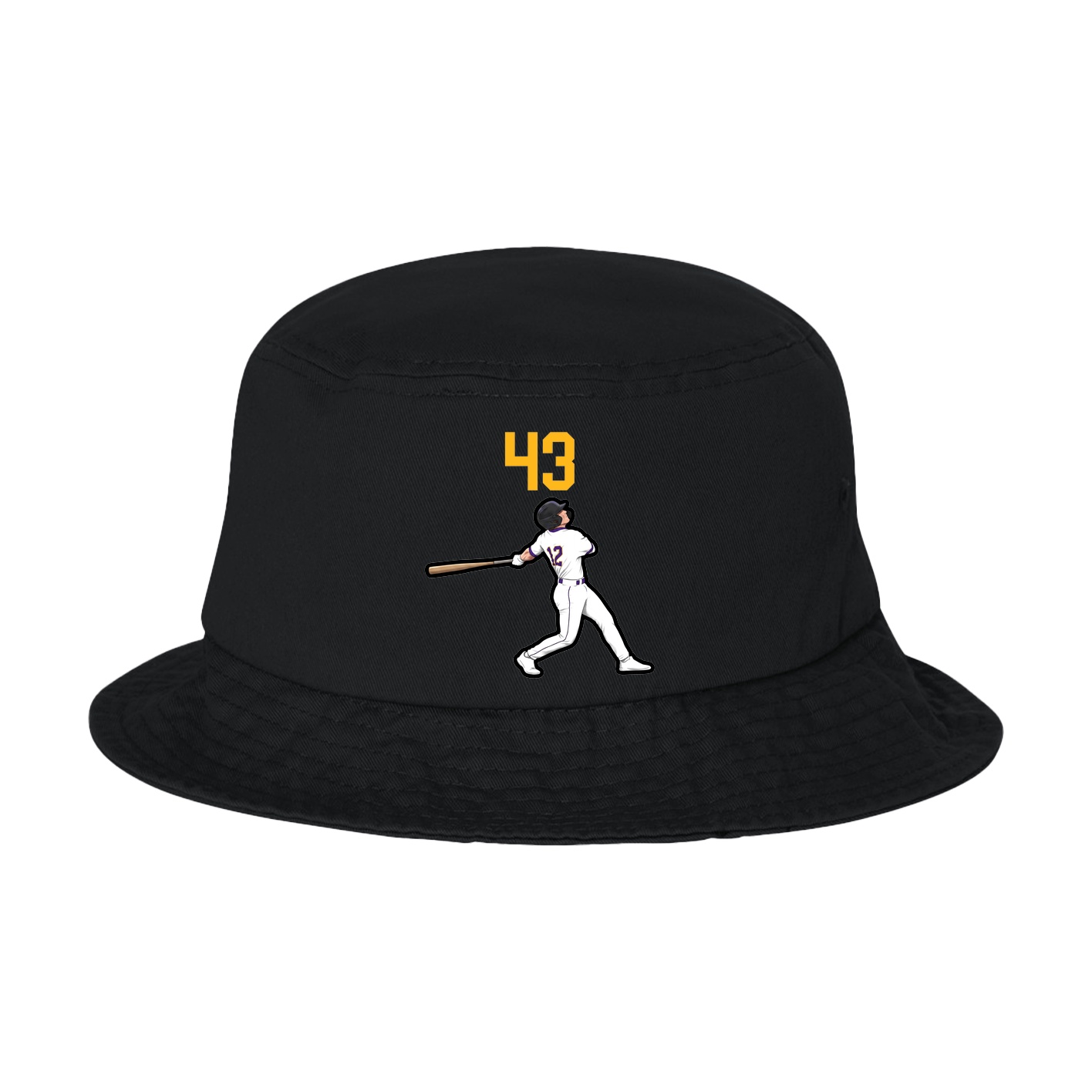 Bucket Cap — Number Top in Black