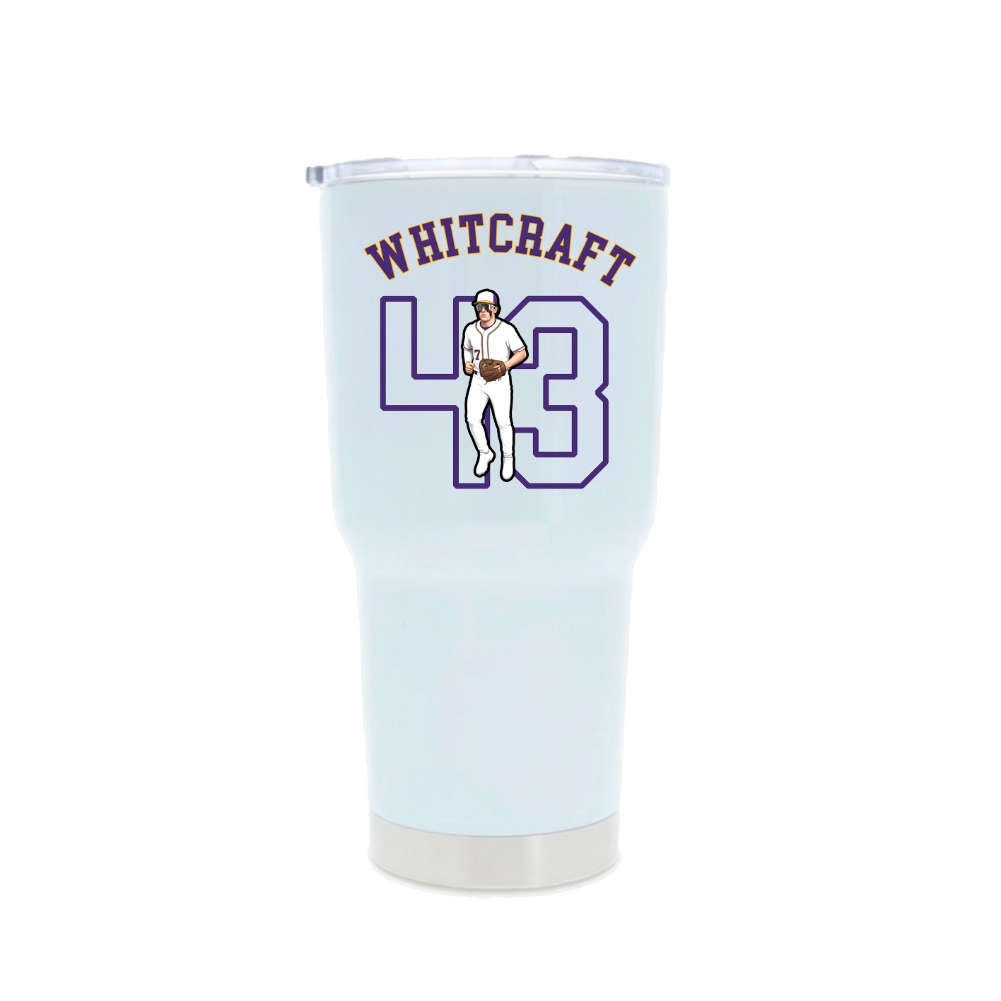 30oz Stainless Steel Tumbler — Shirsey Arch in White