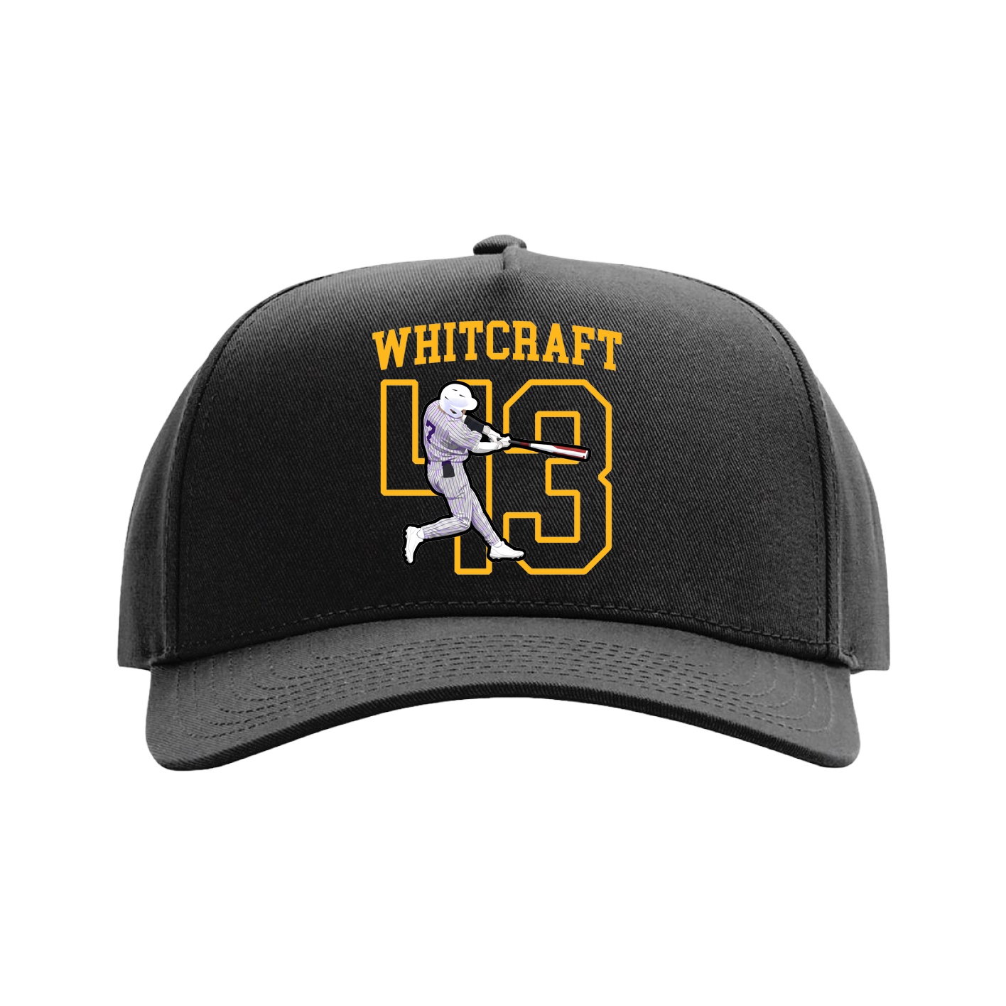 Full Fabric Five-Panel Champ Cap — Shirsey in Black