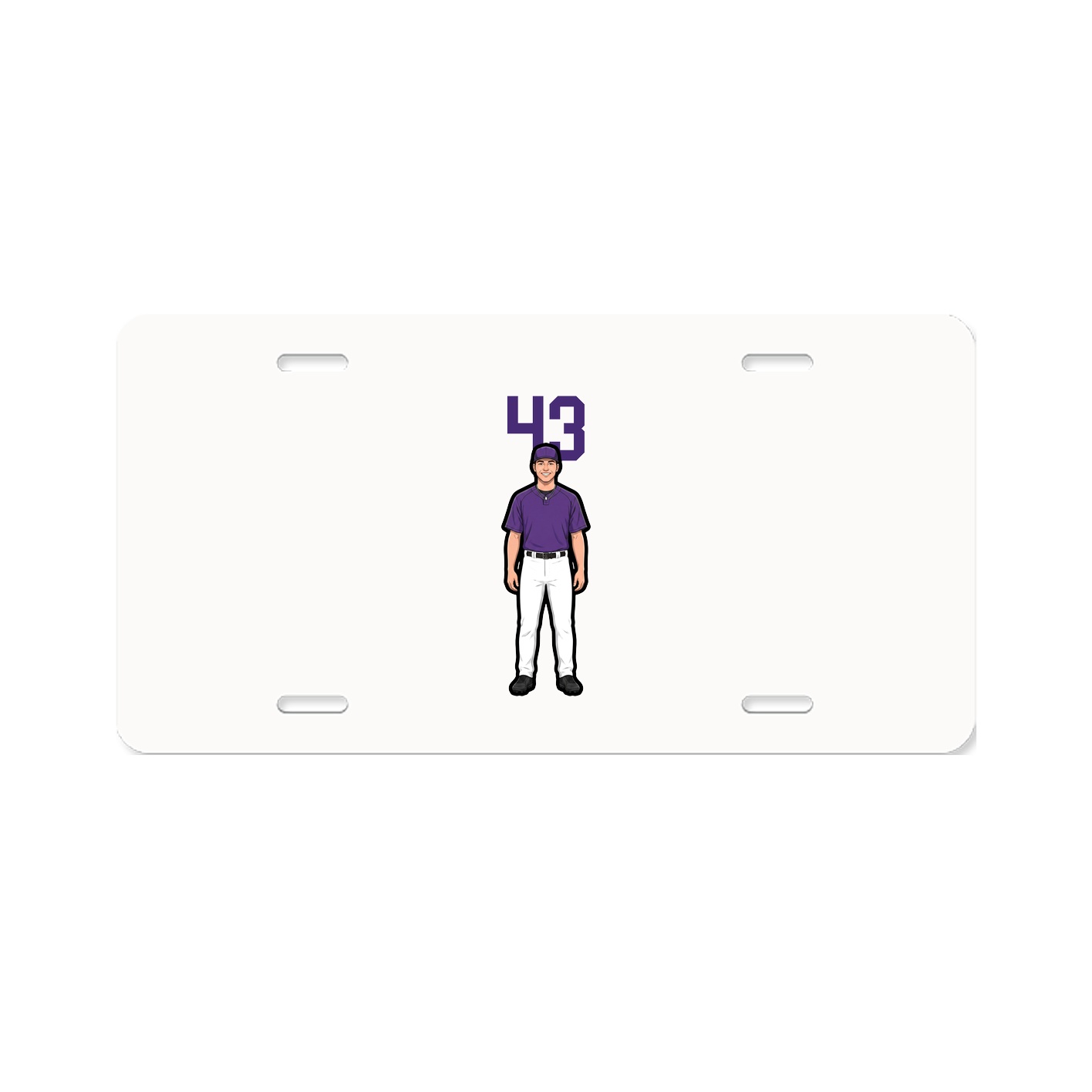 License Plate — Number Top in Classic