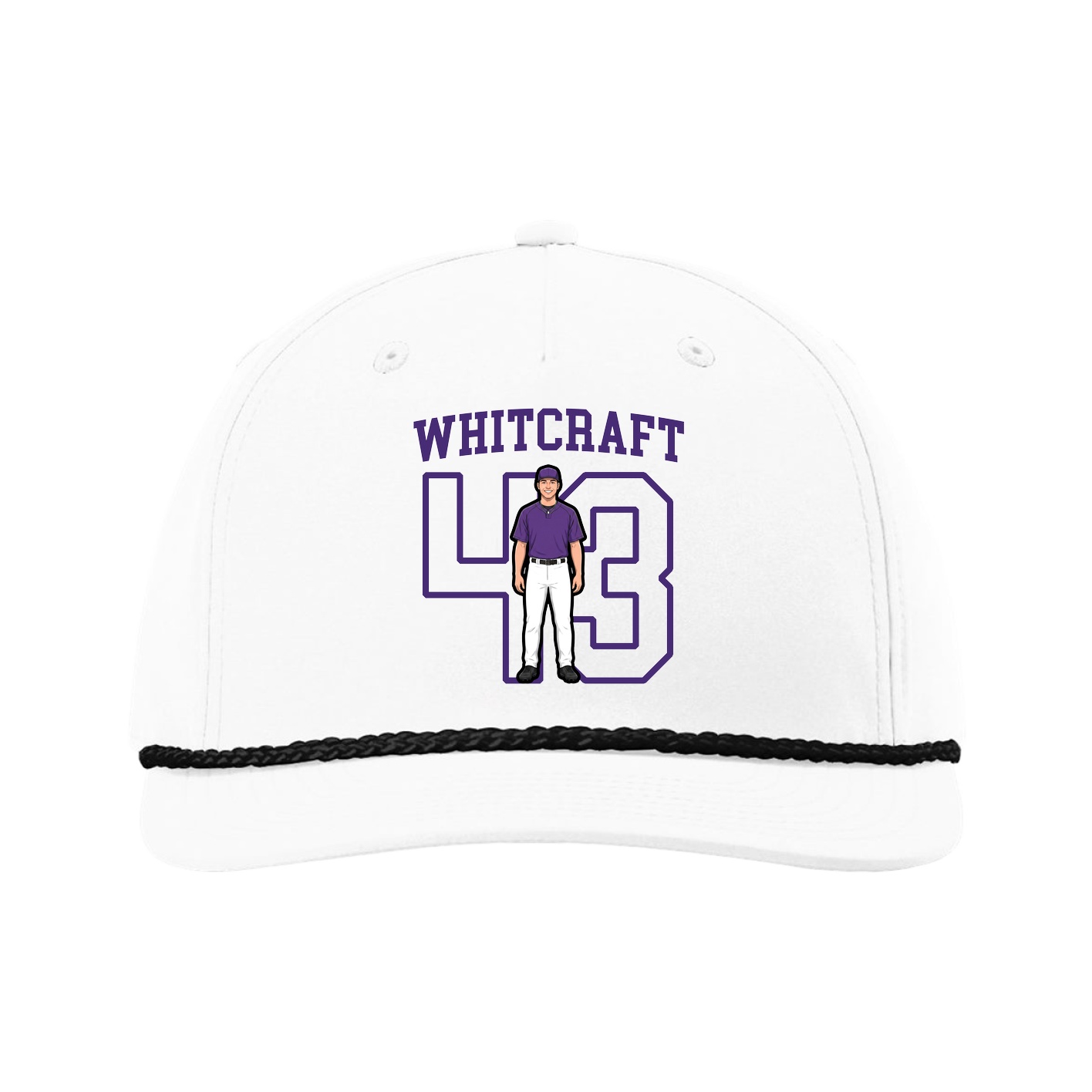 Five-Panel Classic Rope Cap — Shirsey in White