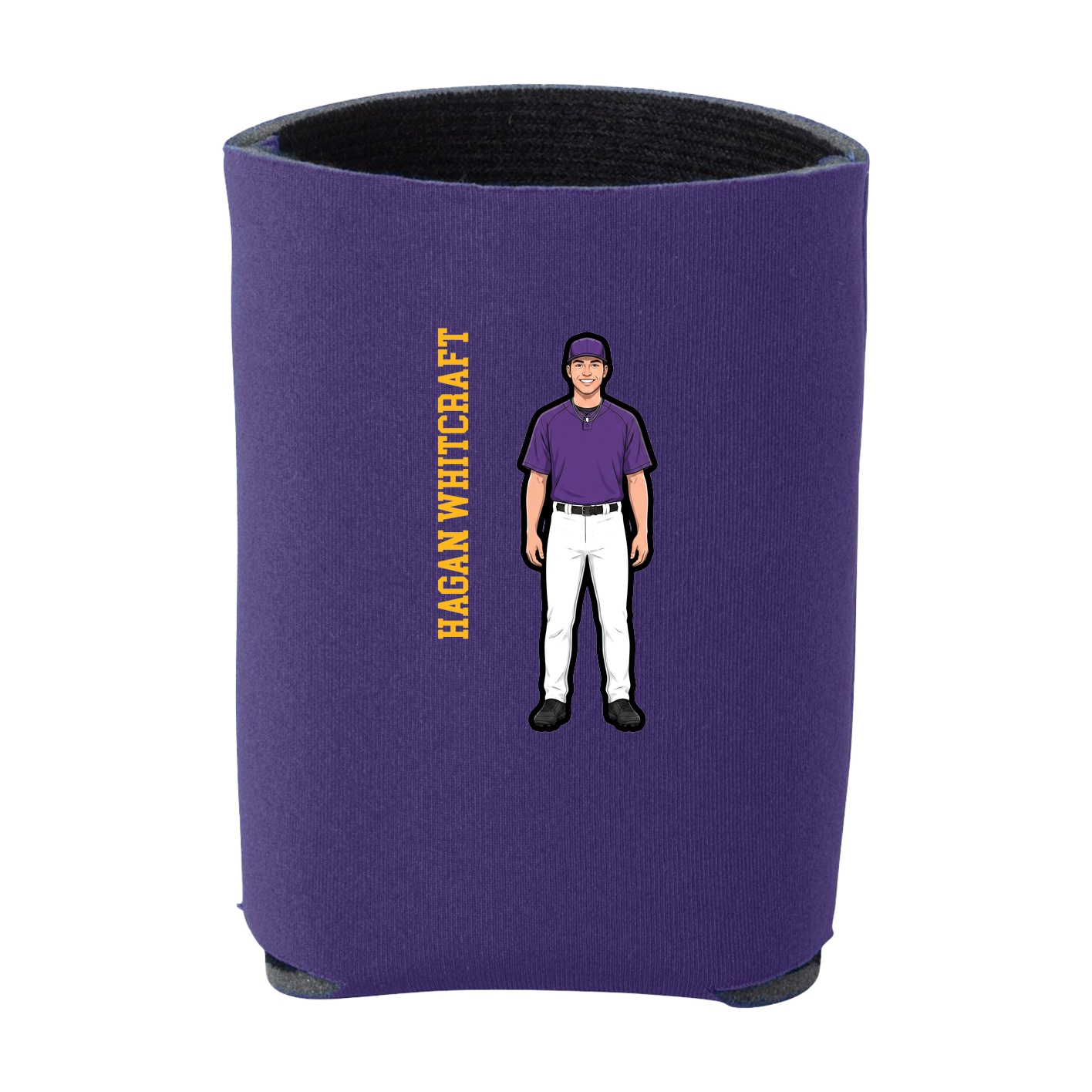 Can Holder — Name Vertical in Purple