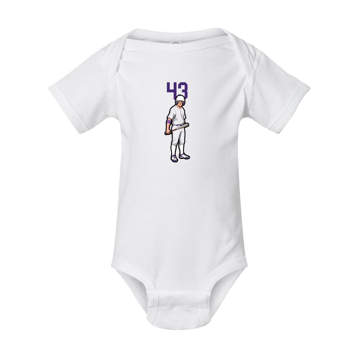 Baby Onesie — Number Top in White