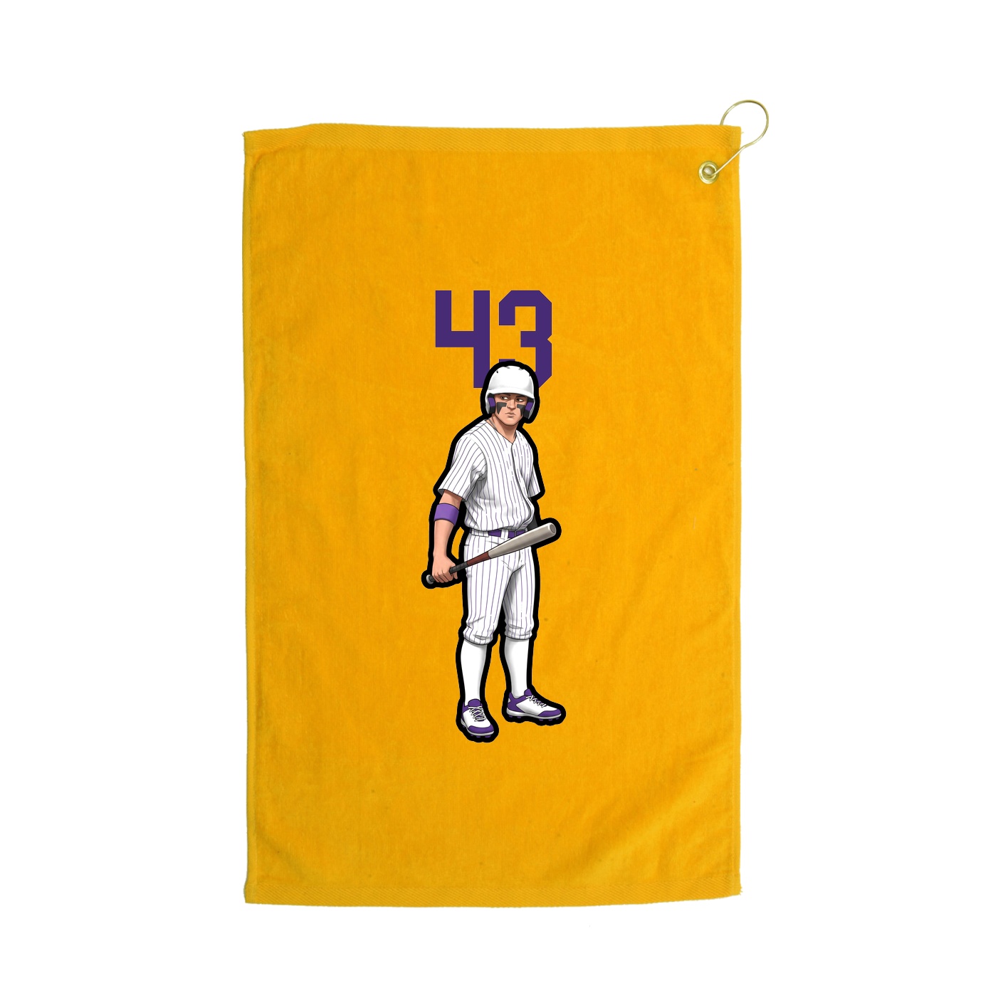 Golf Towel — Number Top in Gold