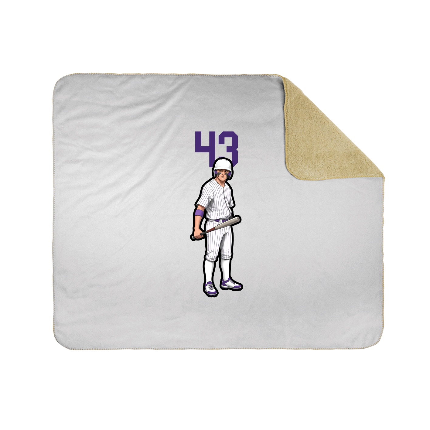 Throw Blanket — Number Top in White
