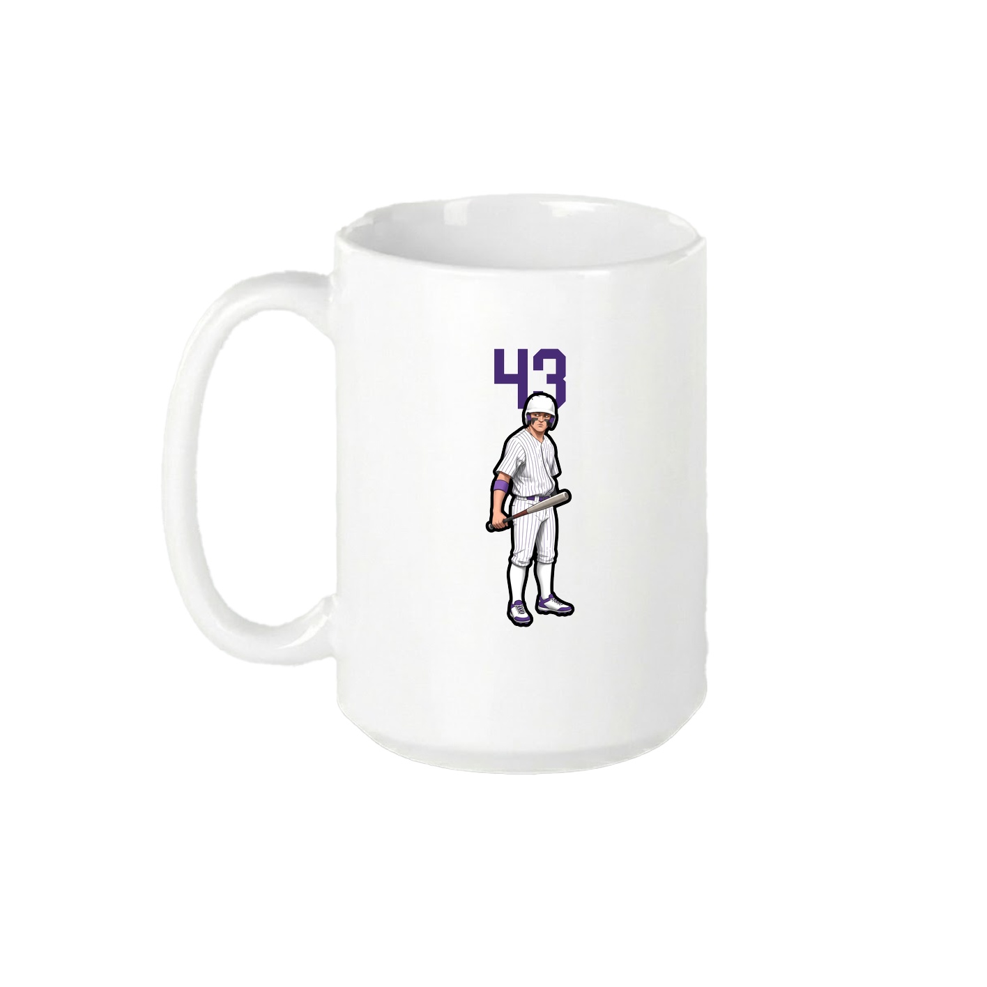 15oz Coffee Mug — Number Top in White