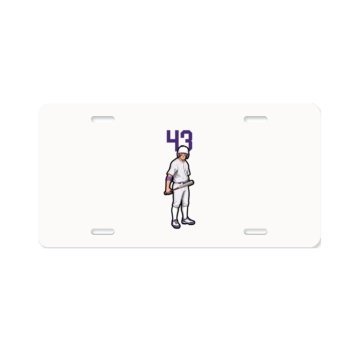License Plate — Number Top in Classic