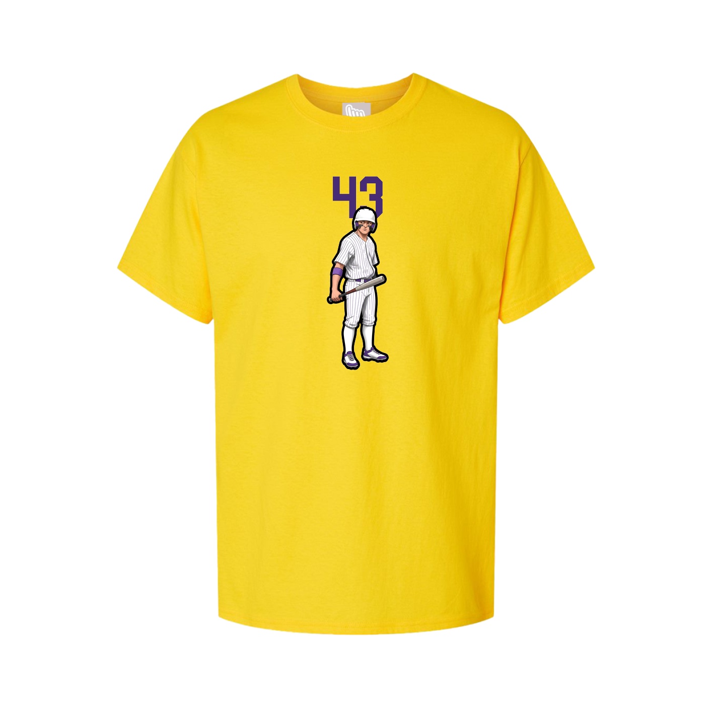 Youth Tee — Number Top in Gold