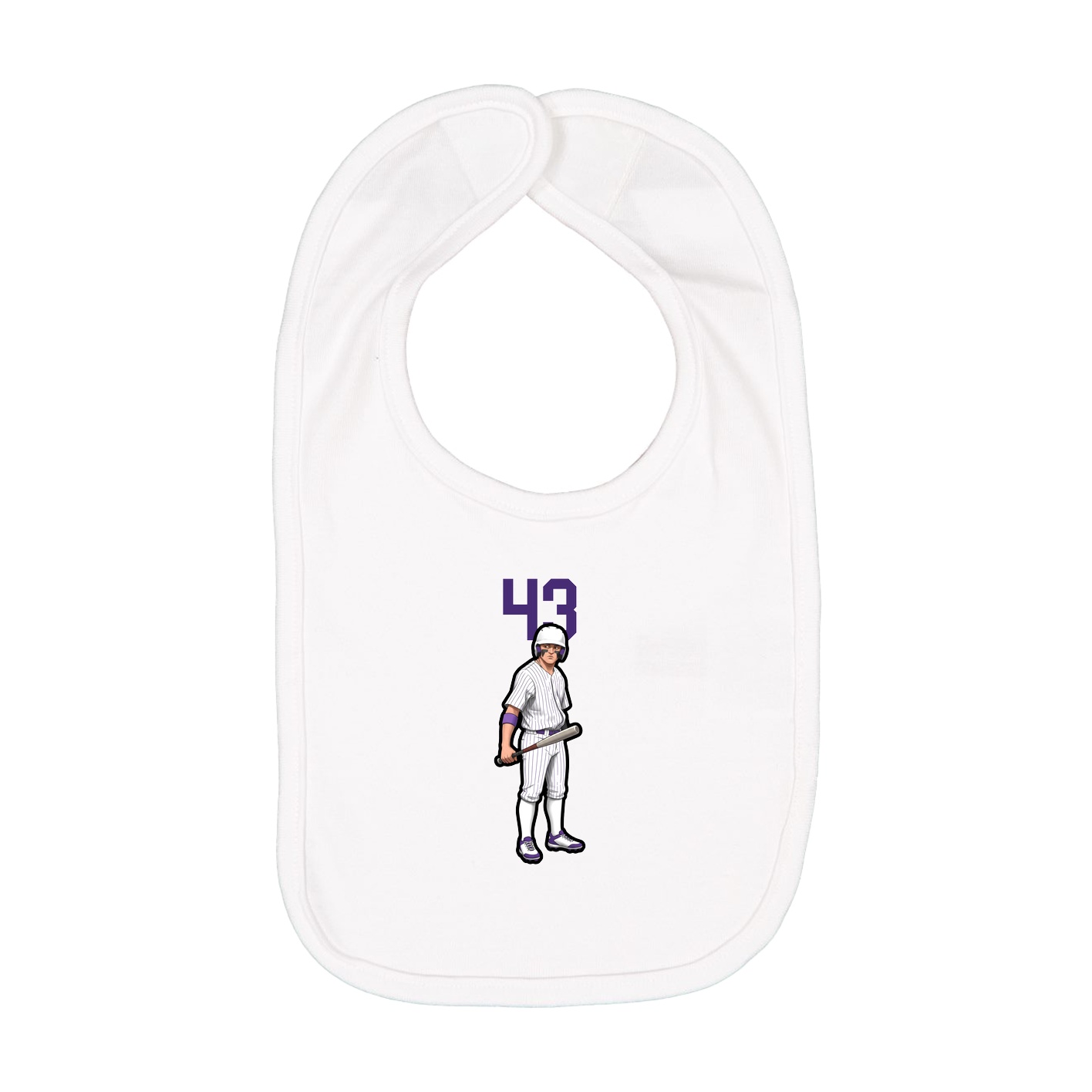 Infant Bib — Number Top in White