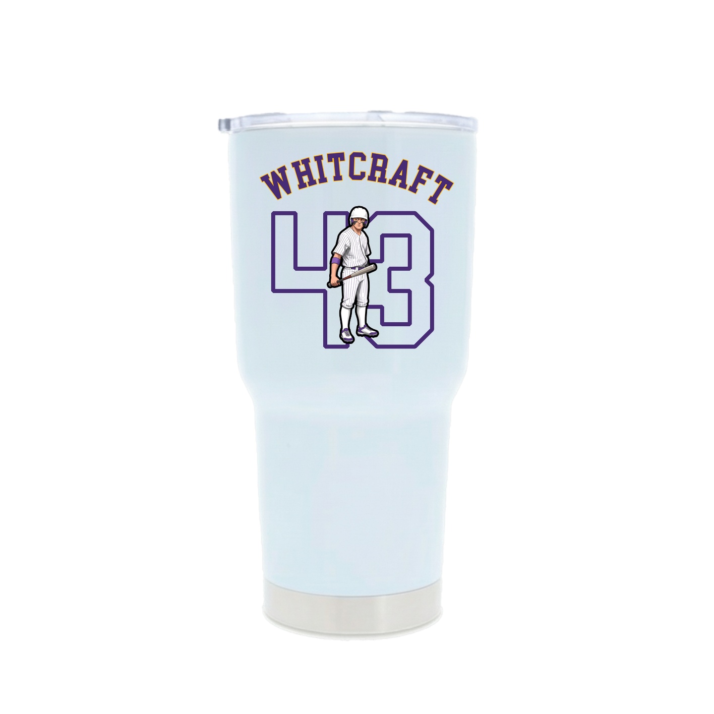 30oz Stainless Steel Tumbler — Shirsey Arch in White