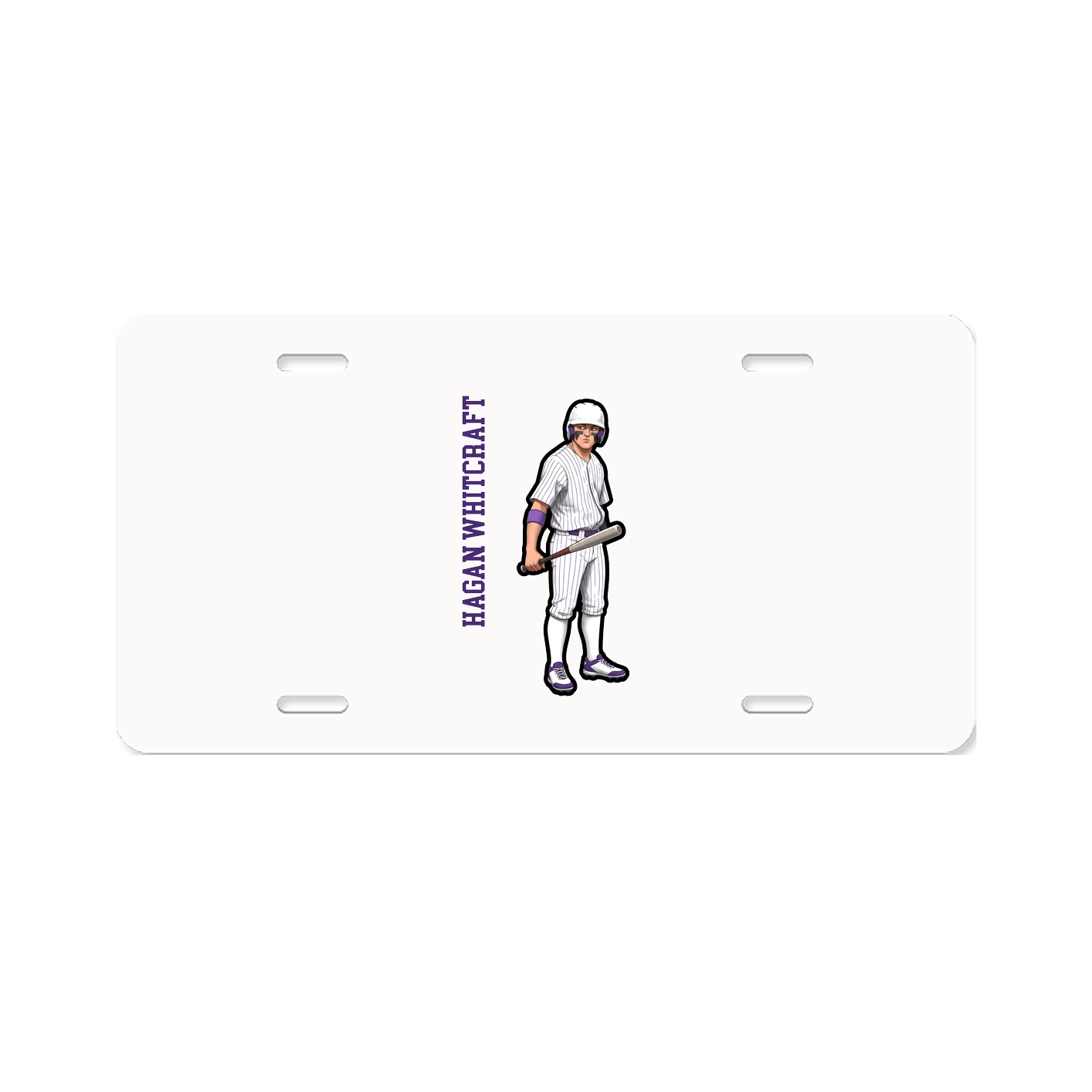 License Plate — Name Vertical in Classic
