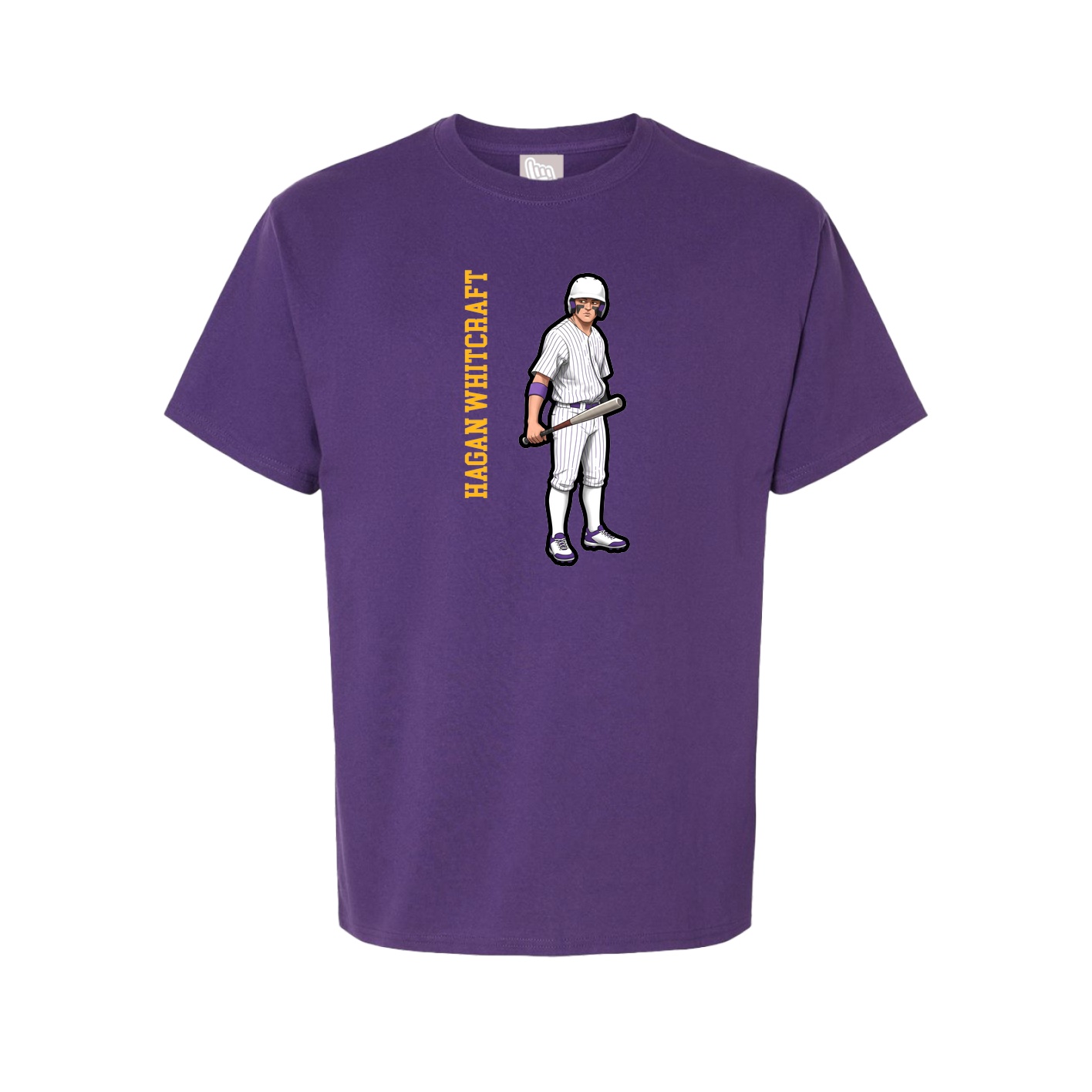 Tee — Name Vertical in Purple