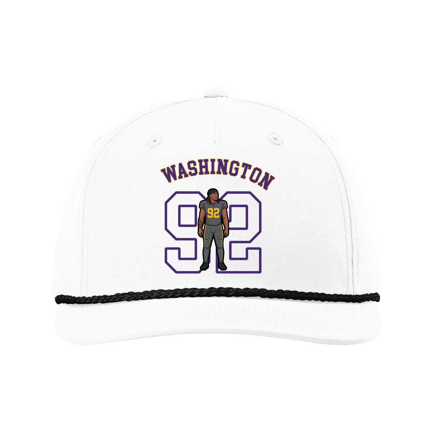 Five-Panel Classic Rope Cap — Shirsey Arch in White