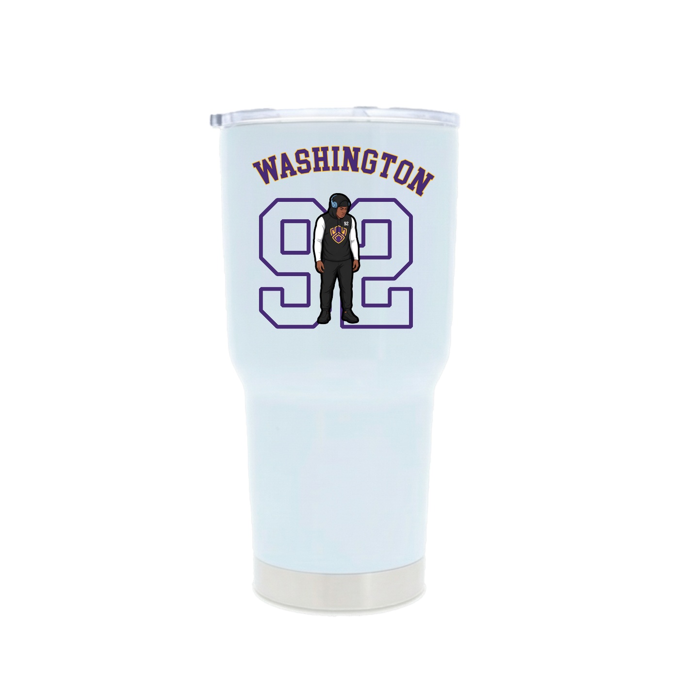 30oz Stainless Steel Tumbler — Shirsey Arch in White