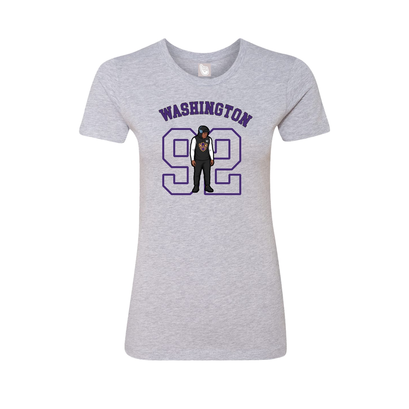 Fitted Women's Tee — Shirsey Arch in Grey