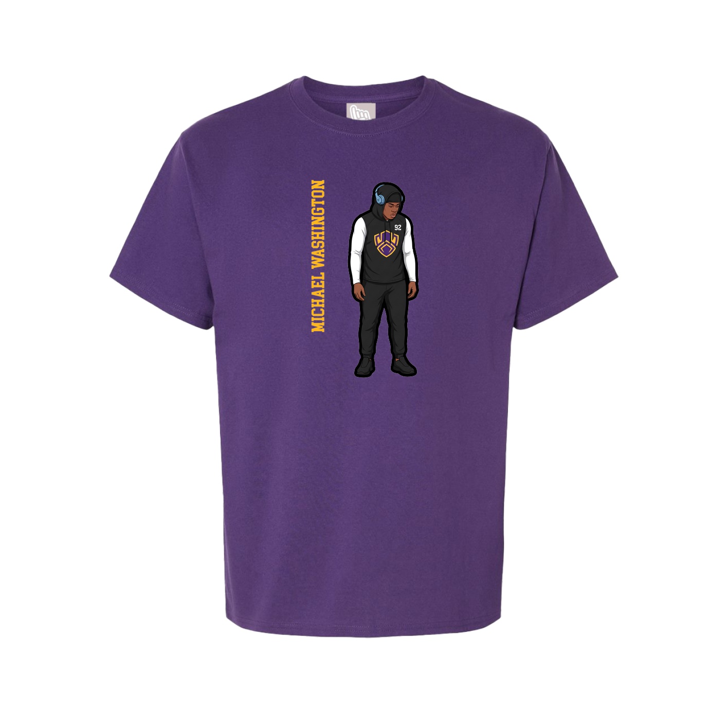 Tee — Name Vertical in Purple