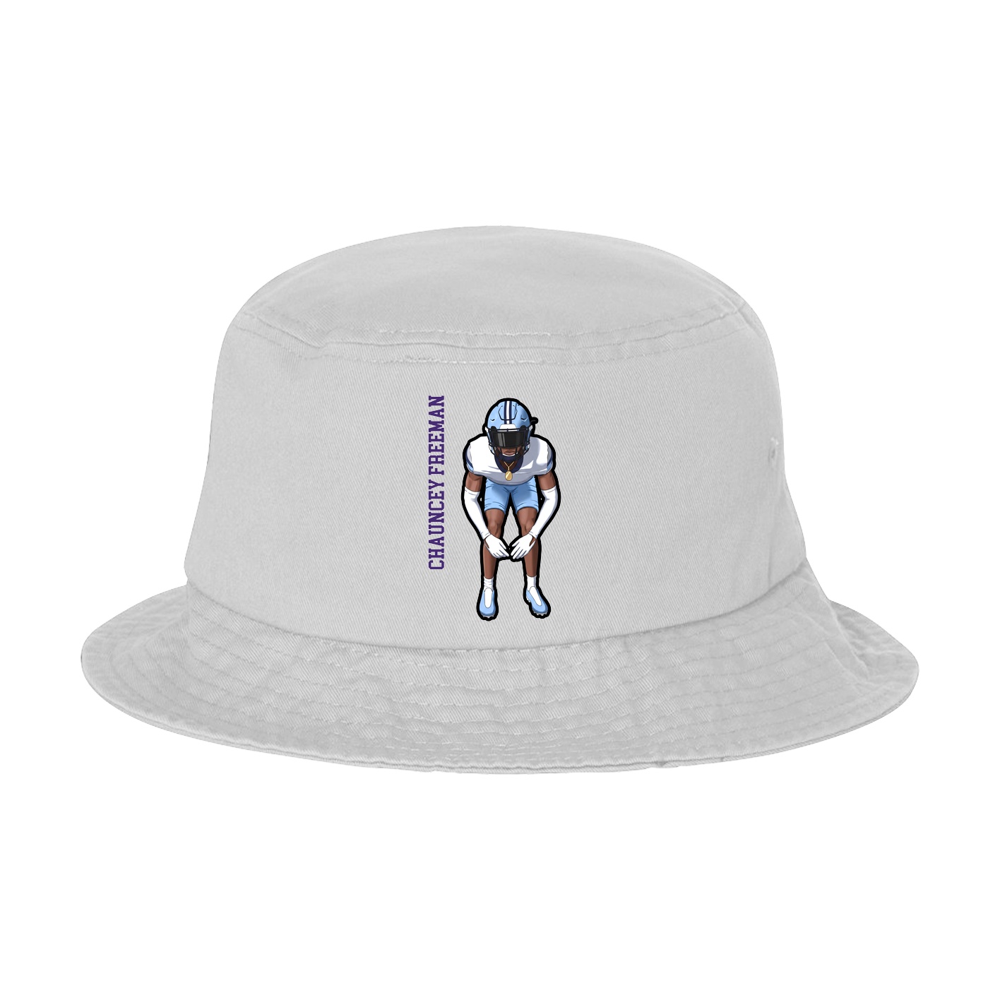 Bucket Cap — Name Vertical in White