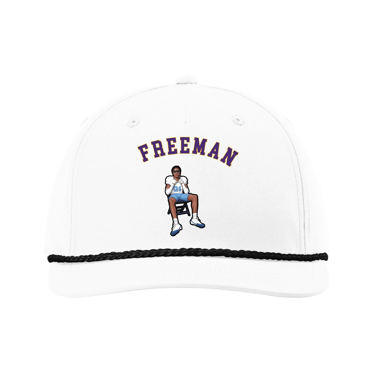 Five-Panel Classic Rope Cap — Shirsey Arch in White