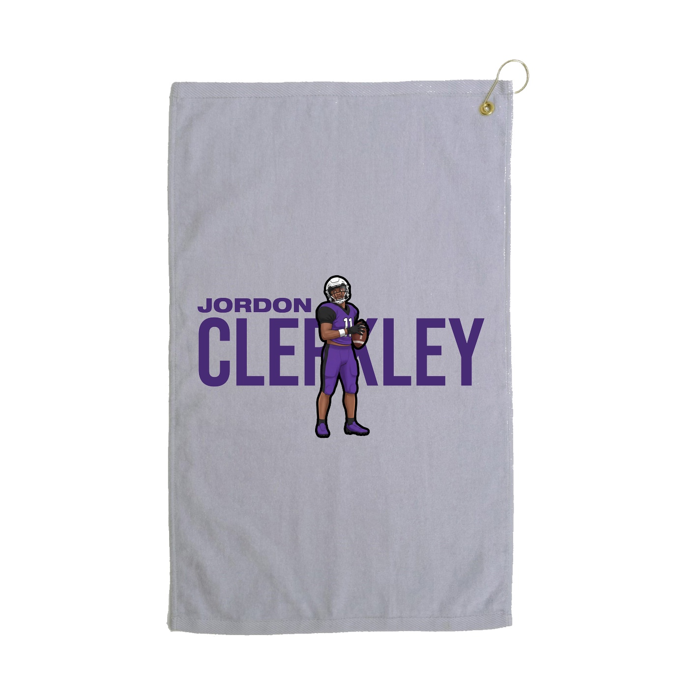 Golf Towel — Player Name in Grey