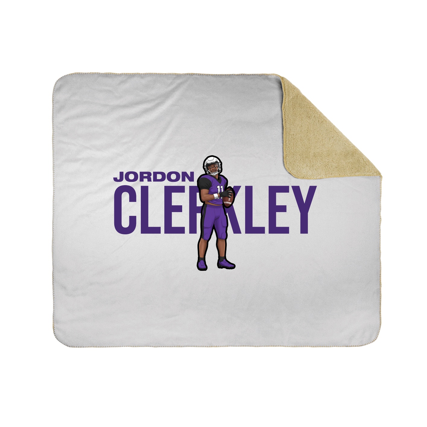 Throw Blanket — Player Name in White
