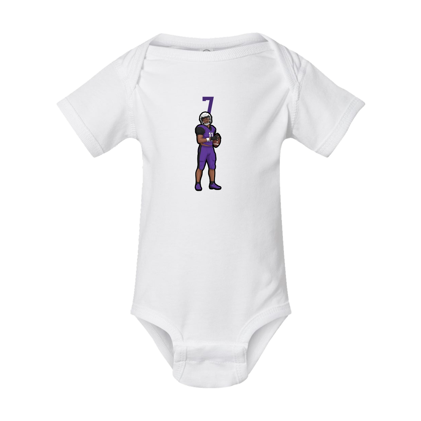 Baby Onesie — Number Top in White