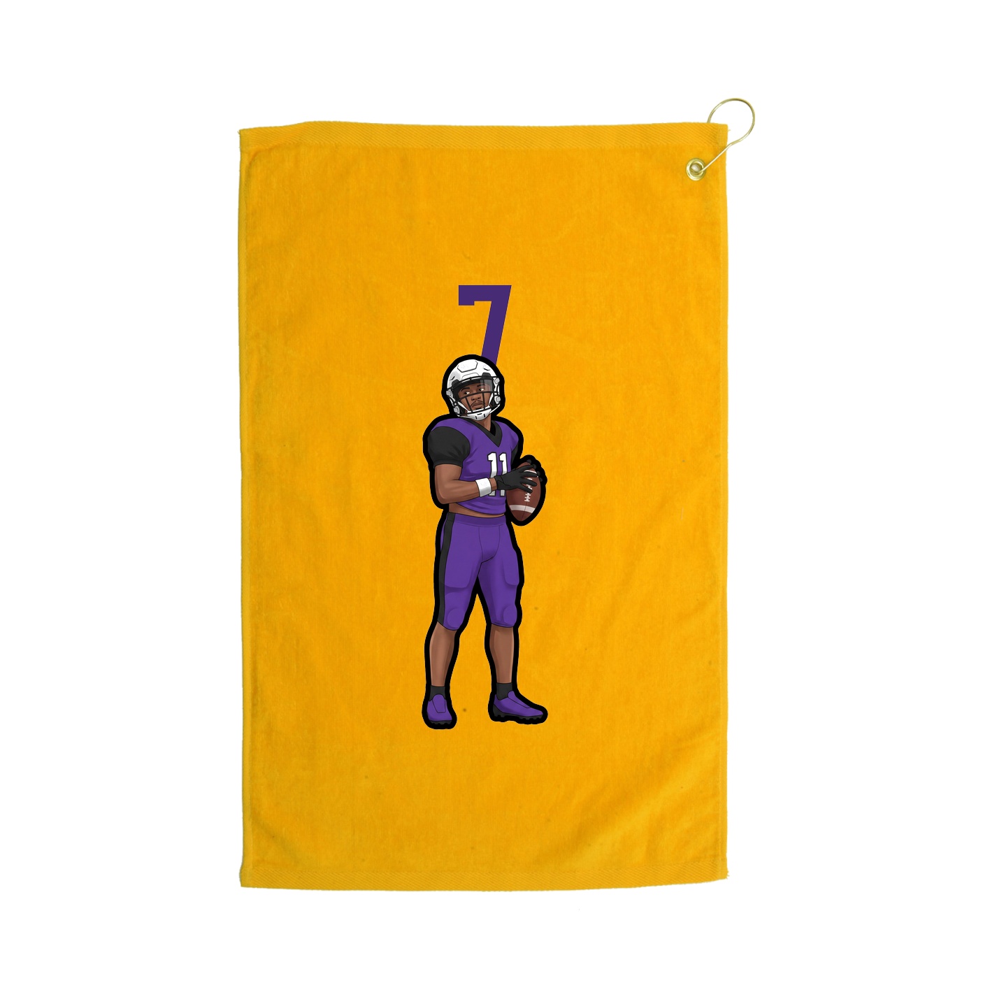 Golf Towel — Number Top in Gold