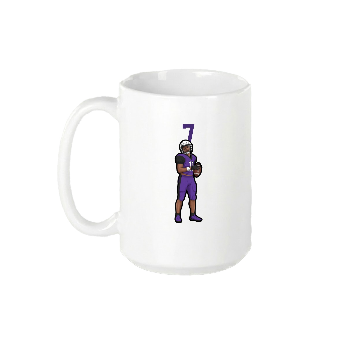 15oz Coffee Mug — Number Top in White
