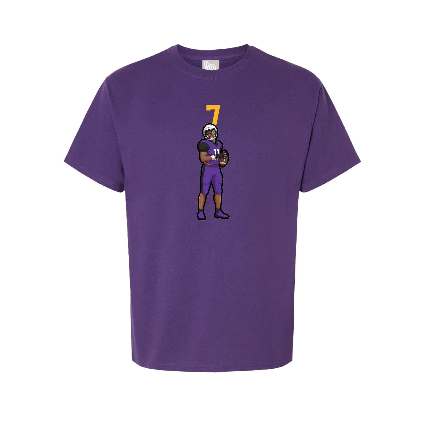 Youth Tee — Number Top in Purple
