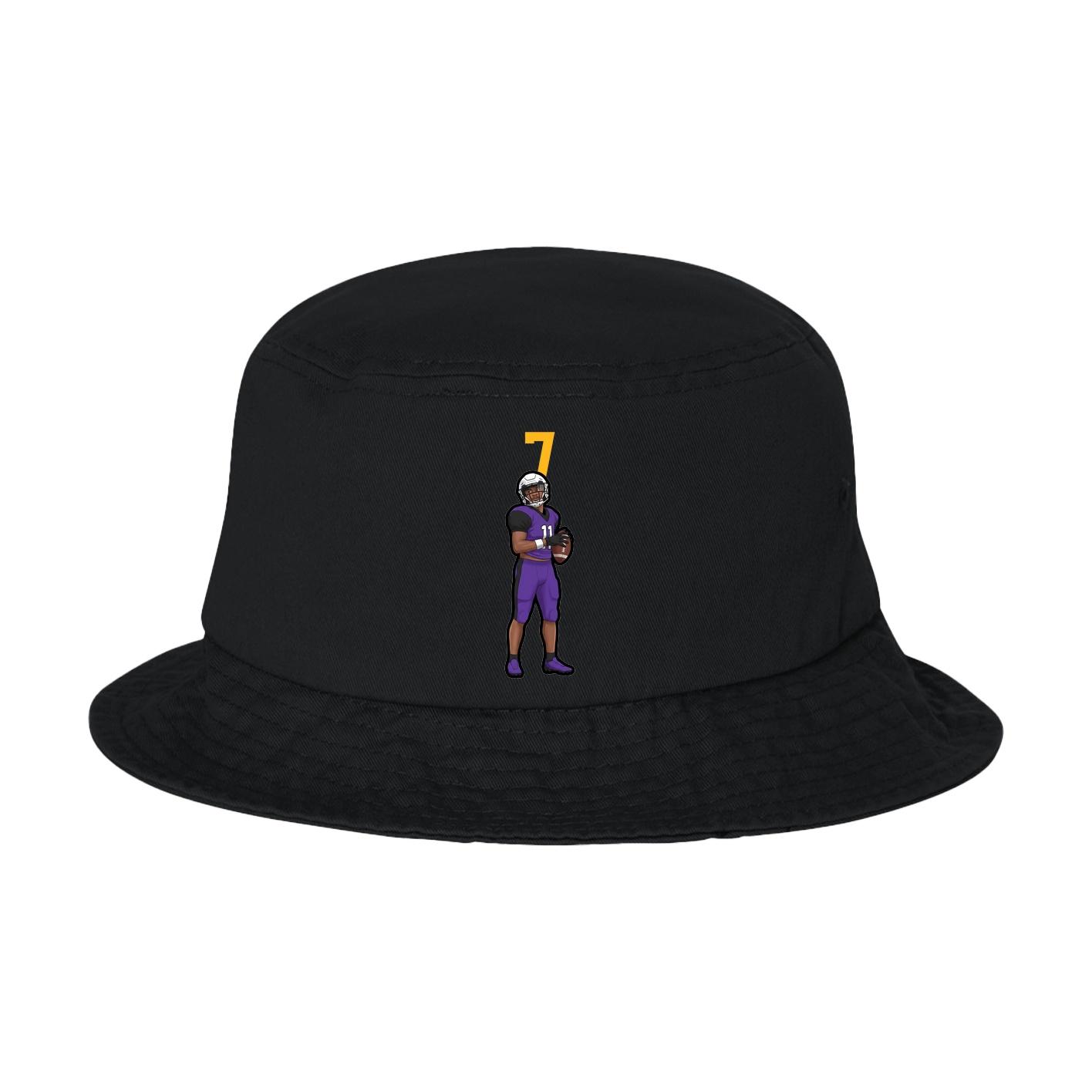 Bucket Cap — Number Top in Black