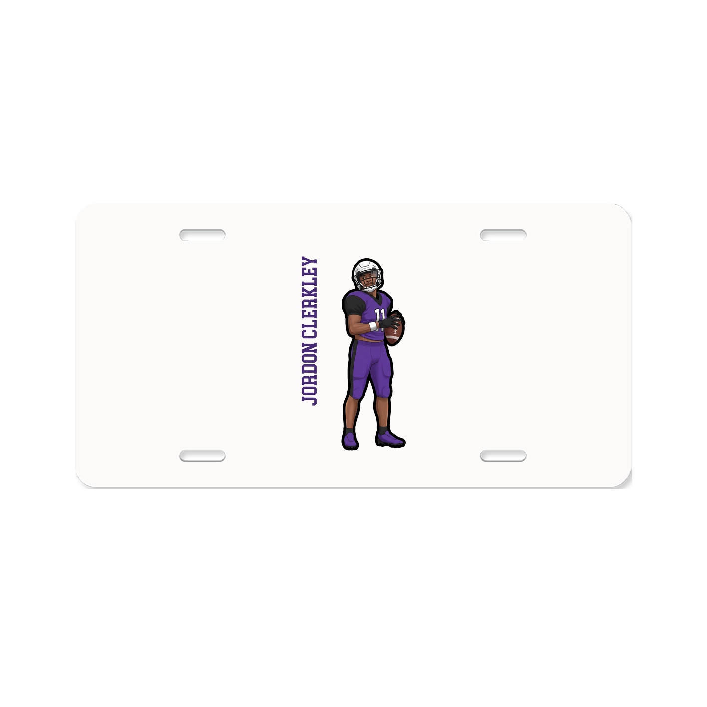 License Plate — Name Vertical in Classic