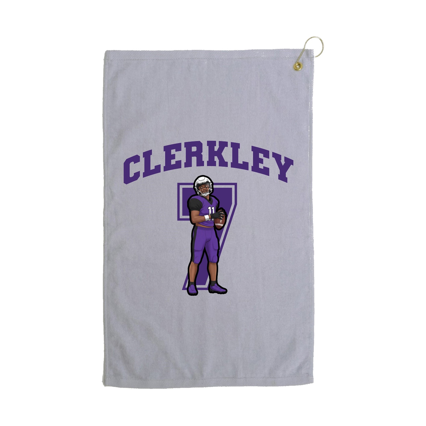 Golf Towel — Number in Grey