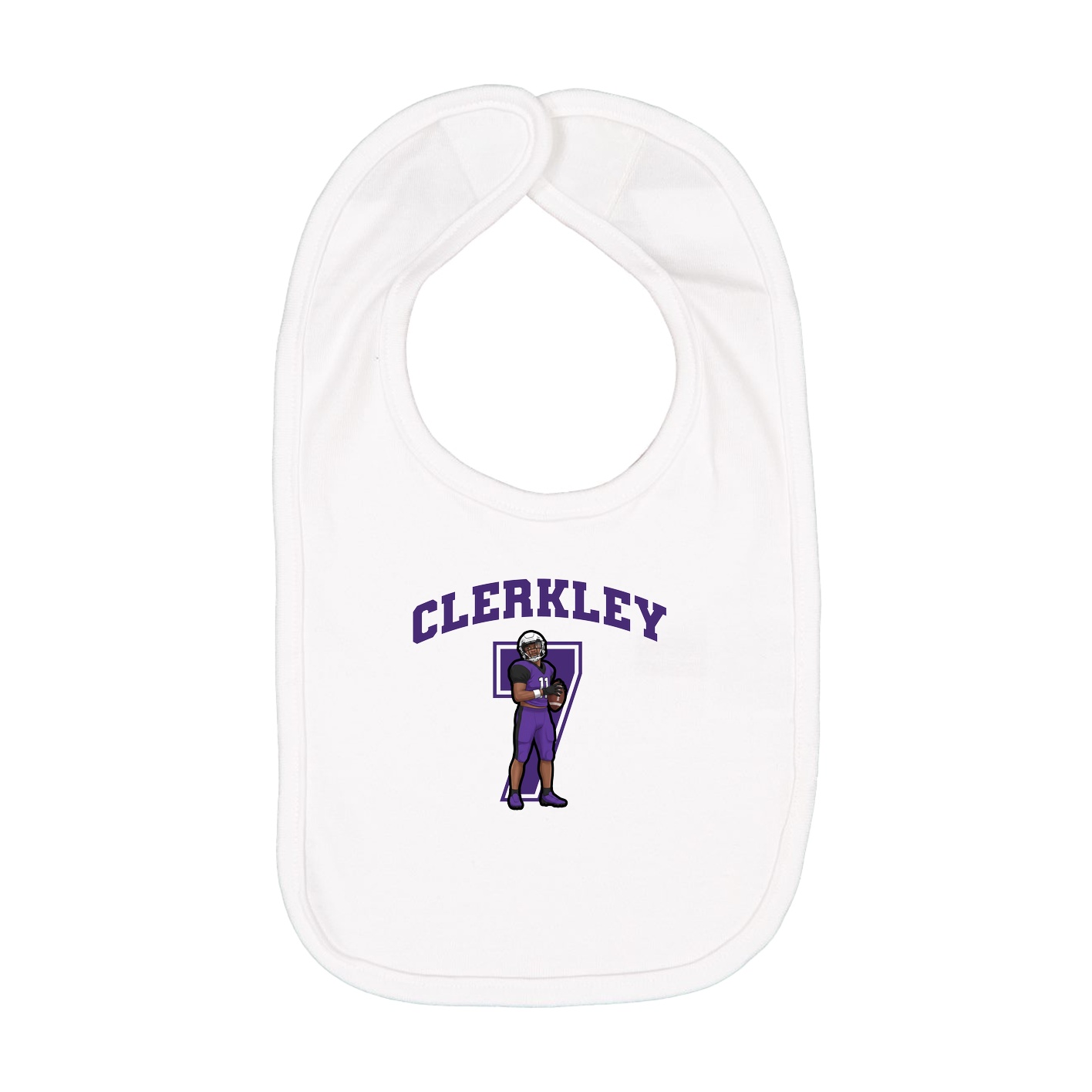 Infant Bib — Number in White