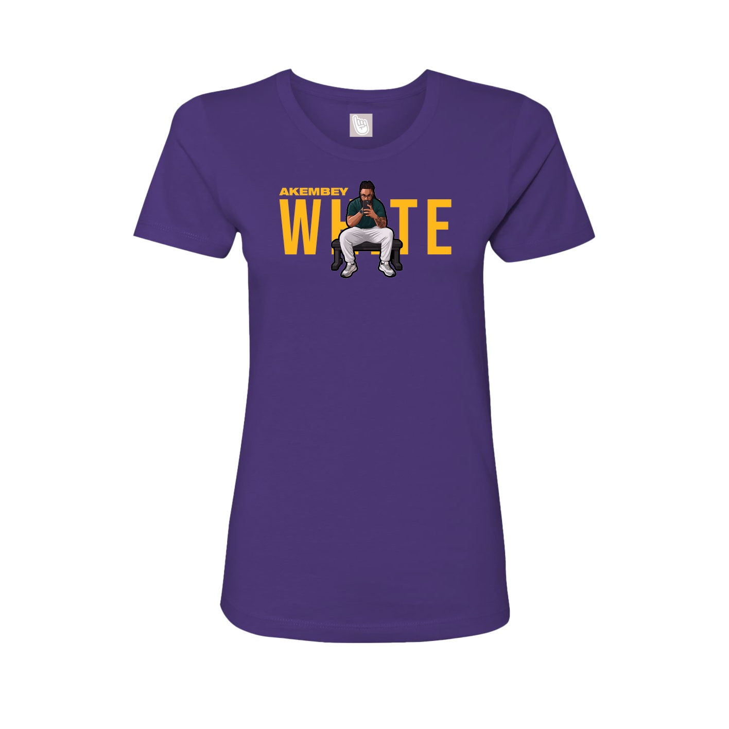 Fitted Women's Tee — Player Name in Purple