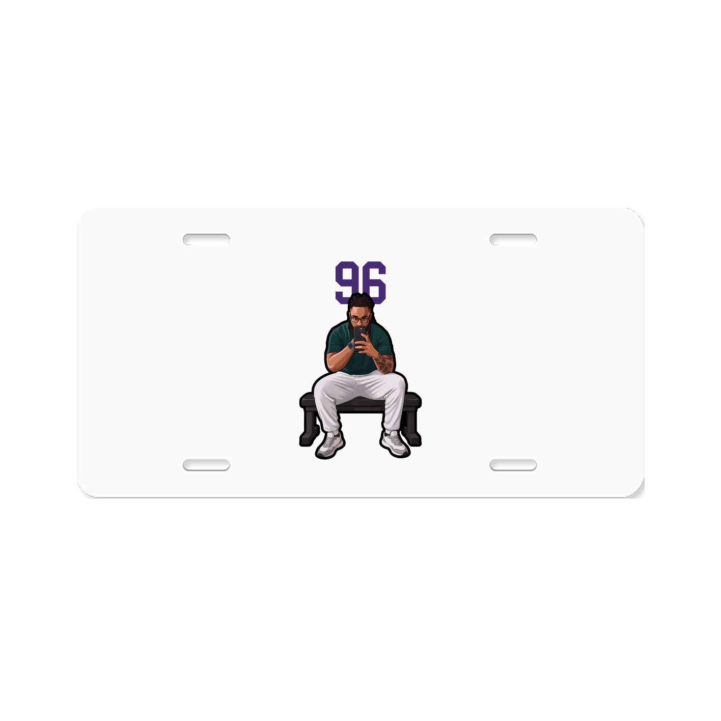 License Plate — Number Top in Classic