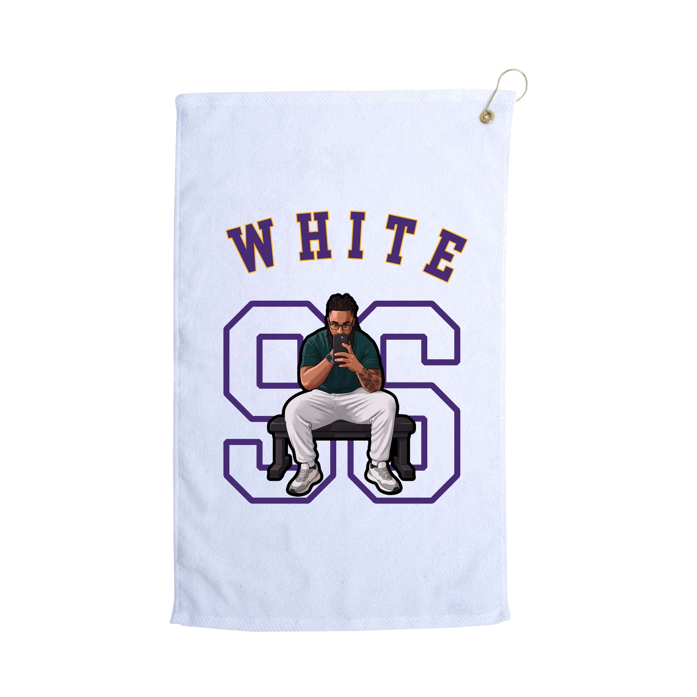 Golf Towel — Shirsey Arch in White