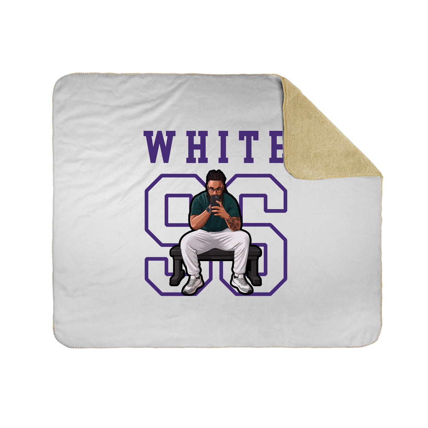 Throw Blanket — Shirsey in White