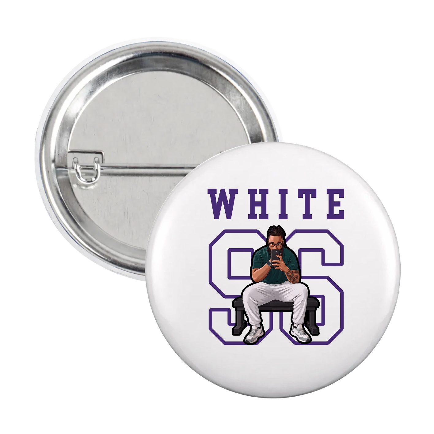 Game Day Button — Shirsey in White
