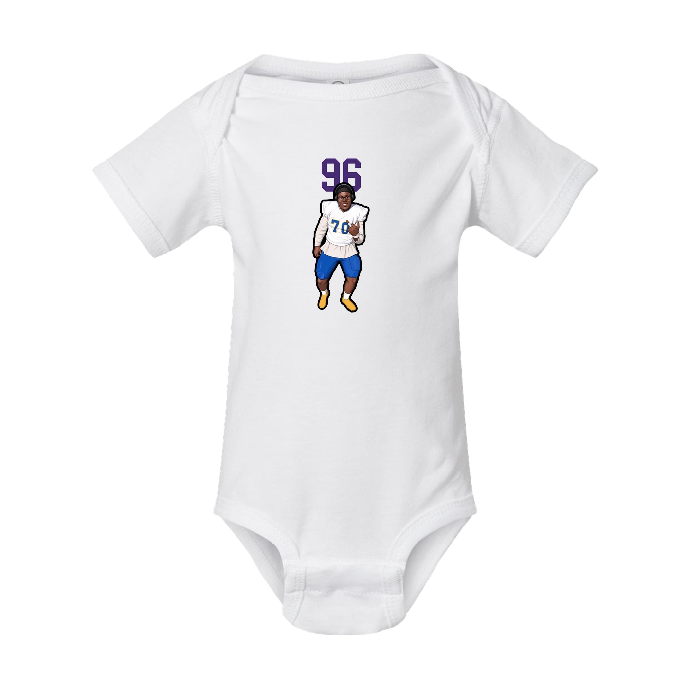 Baby Onesie — Number Top in White