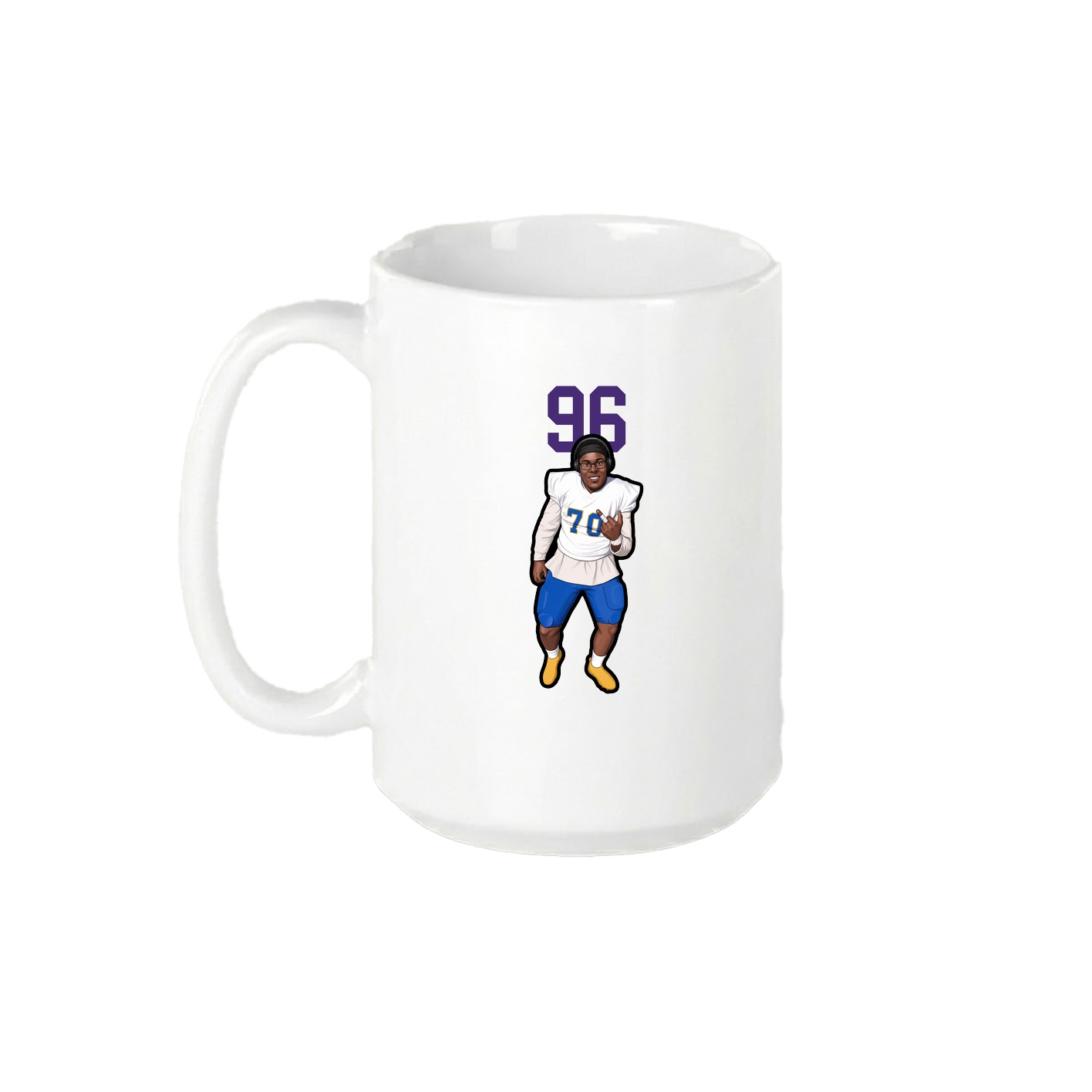 15oz Coffee Mug — Number Top in White