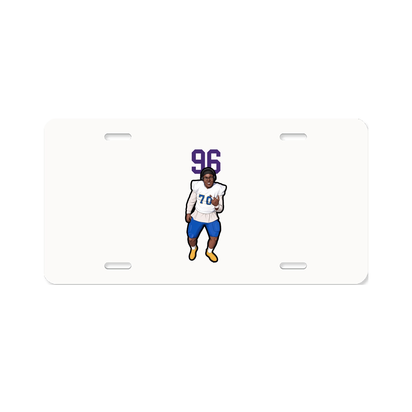 License Plate — Number Top in Classic