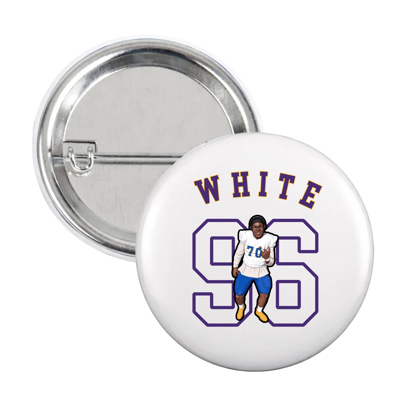 Game Day Button — Shirsey Arch in White